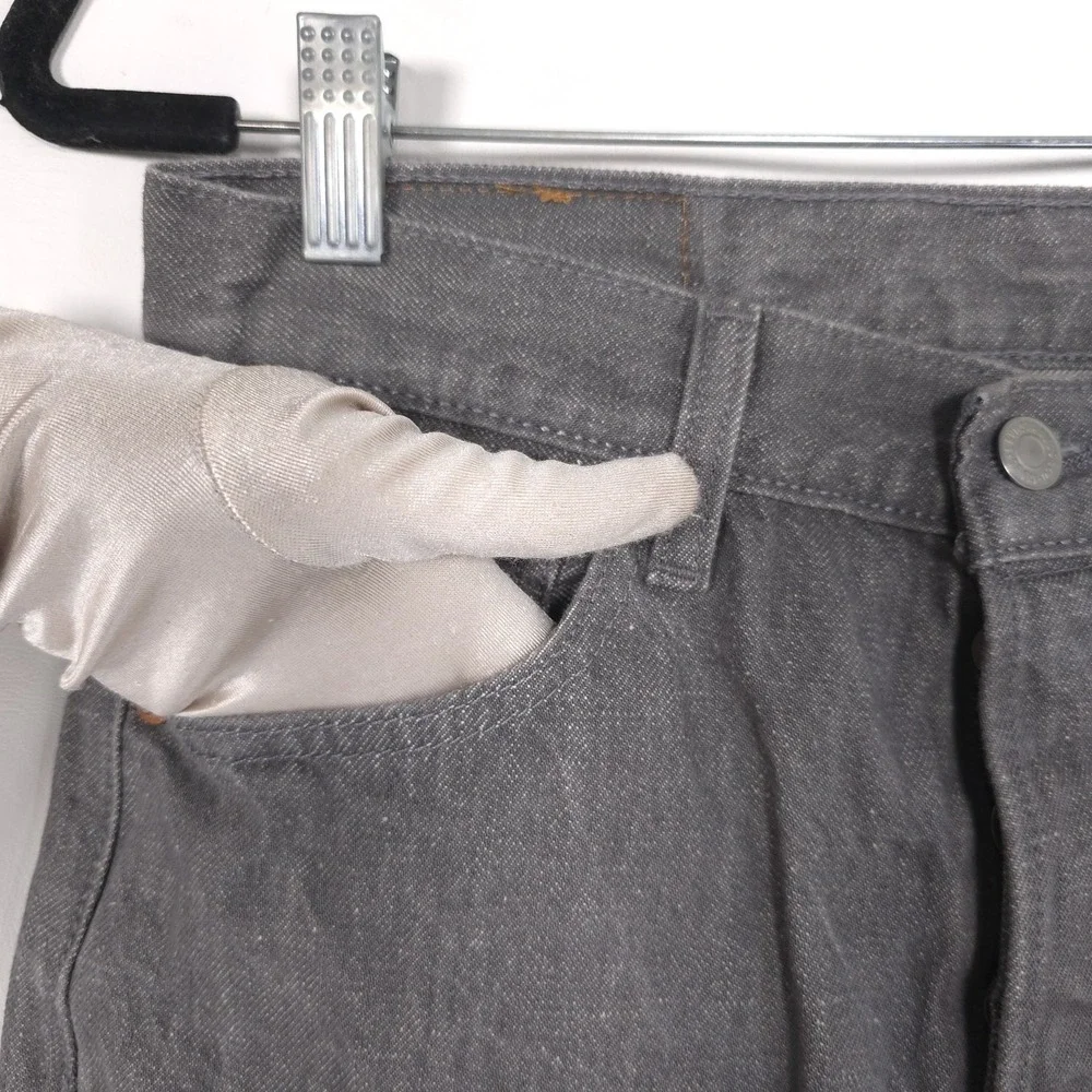 LEVIS 501 Mens Jeans 28x29 White Oak Cone Denim Button Fly GraySilver 00501-2128